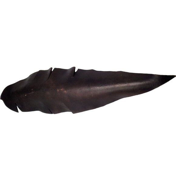 Leather Leaf Shaped Tray Brown Centerpiece Artisan Autumn Fall Thanksgiving - Picture 2 of 7